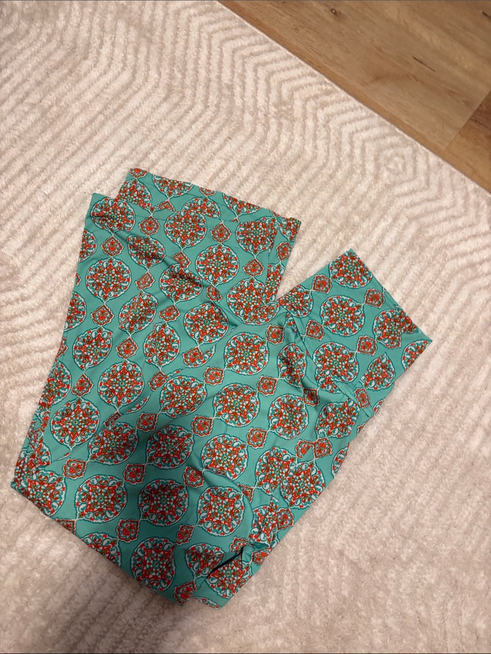 Cabana Life Teal & Orange Wide Leg Pants